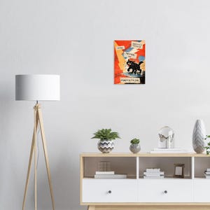 Yiddish Cat Poster – Retro Jewish Wall Art, Black Cat Motivation Print, Museum-Quality image 5