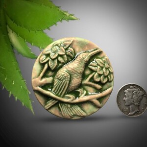 BD HM-1..Porcelain Cabochon / jewelry finding / jewelry supply / hummingbird cabochon / hummingbird focal / porcelain hummingbird