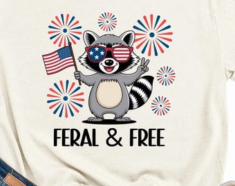 lustiges Waschbär 4. Juli Hemd lustiges rotes blaues Waschbär-T-Shirt 4