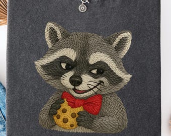funny raccoon cookie shirt trash panda snack tee raccoon lover gift funny animal meme shirt snack lover shirt chaotic raccoon tee
