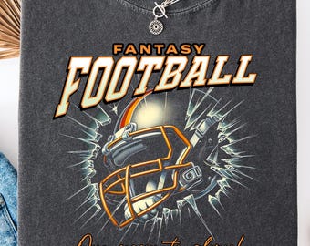 comfort colors fantasy football helmet tshirt retro sports graphic tee funny football league humor shirt for fans draft day gift
