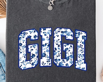 gigi-shirt bloemen oma T-shirt cadeau voor gigi moederdag cadeau oma shirt nieuwe oma cadeau leuk idee gigi-outfit