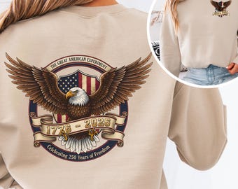 gildan 18000 usa 250th anniversary sweatshirt patriotic bald eagle graphic america freedom pride cozy crewneck historical celebration gift