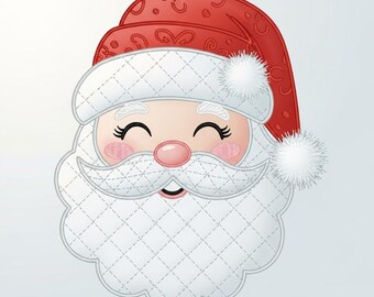 Santa Claus Face PNG | Christmas Clipart | Holiday Sublimation Design | Festive Digital Download