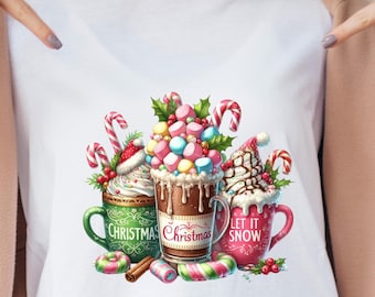 Retro Christmas Cocoa Tee – Holiday Gift Shirt