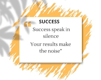 Success Quote Wall Art | Minimal Motivational Printable | Modern Inspirational Poster