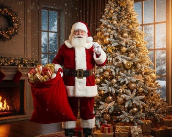 Retro Santa Claus PNG & SVG: Vintage Christmas Designs for T-Shirts and Holiday Décor