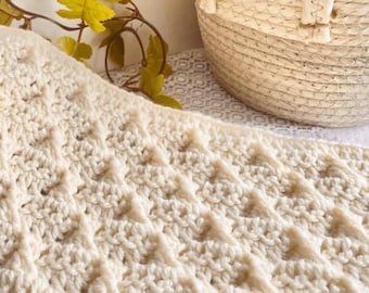 Double Crosses Crochet Blanket Pattern – PDF Tutorial (Instant Download)