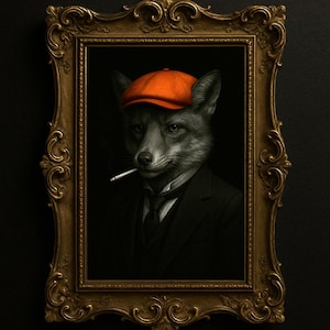 Fox Boss Animal Wearing Suit Photo Poster Wall Art Gift for Him Gift for Her Digital Wall Art Digital Download Funky Wall Art Digital Print