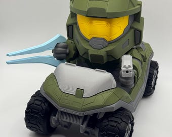 Master Chief and Warthog Chunk Halo Chunkable Chunky Toy Figurine Build Kit Kiln
