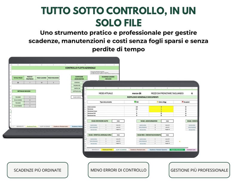 Fleet Management in Excel | Vehicle Schedule, Tax, Insurance, and MOT | Cost and Maintenance Control | KPI Dashboard for SMEs image 3