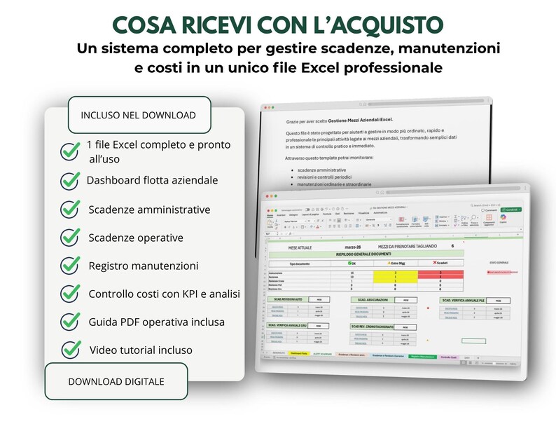 Fleet Management in Excel | Vehicle Schedule, Tax, Insurance, and MOT | Cost and Maintenance Control | KPI Dashboard for SMEs image 12