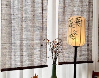 Custom Window Blind – Handwoven Ramie Curtain for Organic Modern Home Decor, Japanese-Style Curtain | Natural Room Divider & Doorway Screen