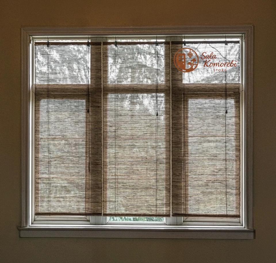 Custom Ramie Curtain Handwoven, Japanese Style Window Blind, Natural ...
