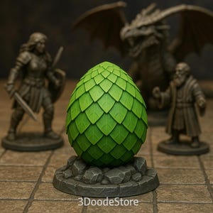 ufs de dragon abandonnés | Miniature de terrain fantastique | Non peint