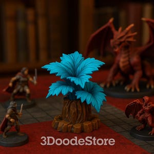 Fleurs de nuit mystique | Miniature de terrain fantastique | Non peint