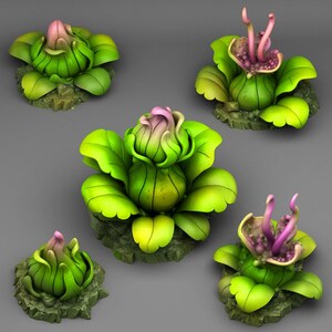 Jungle Carnivorous Plants Terrain | Exotic Alien Flora for Tabletop RPGs