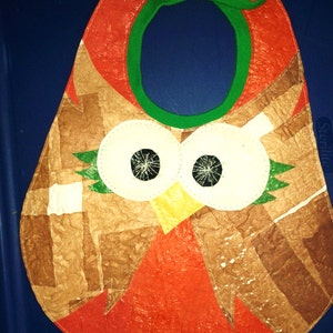 Fused Plastic Owl Bib image 1