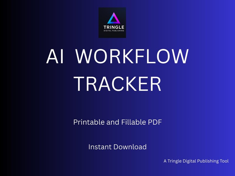 AI Workflow Tracker – Printable & Fillable PDF for AI Productivity - Etsy
