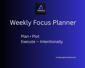 Weekly Focus Planner – Intentional Weekly Planning System (Printable & Digital)