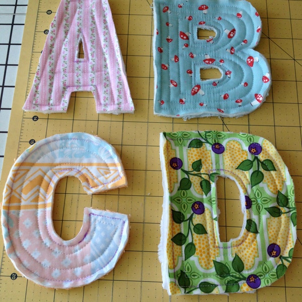 Fabric Letters Etsy