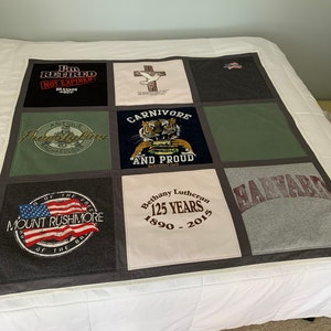 T-Shirt Quilt 9 Shirt T-Shirt Memory Keepsake Quilt Blanket DEPOSIT ONLY