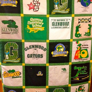T-shirt Quilt 20 Shirt T-shirt Quilt Memory Keepsake Custom Made T-shirt Quilt DEPOSIT ONLY
