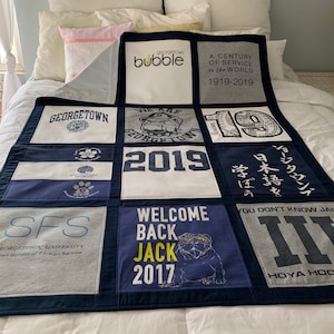 T-Shirt Quilt 12 Shirt T-Shirt Memory Keepsake Quilt Blanket DEPOSIT ONLY