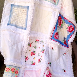 Deposit Listing Your Hankies Vintage Hankie Handkerchief Rag Quilt Made to Order for You image 3