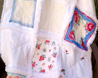 Anzahlung für Ihre Taschentücher Vintage-Taschentuch-Rag-Quilt nach Maß für Sie angefertigt