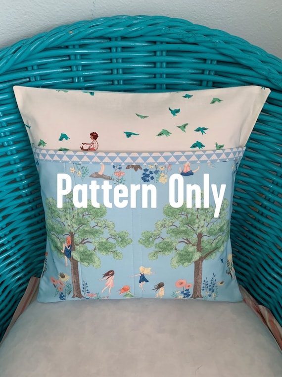 Quilted Pocket Pillow Book Pillow Envelope Style Cover Pattern Etsy
