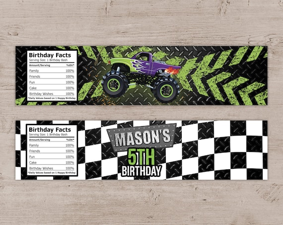 Monster Truck Party Decorations Monster Truck Birthday Party Etsy