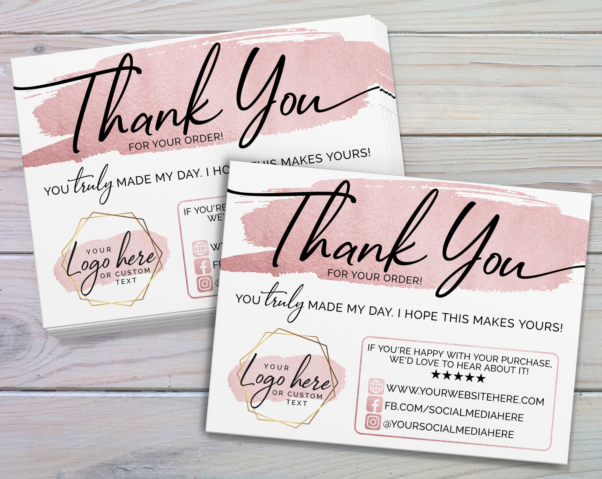 Customer Thank You Cards Small Business Thank Yous Business Etsy Canada