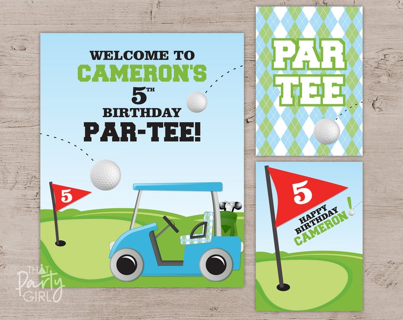 Golf Birthday PARTEE Party Package Decorations Favors DIY Etsy