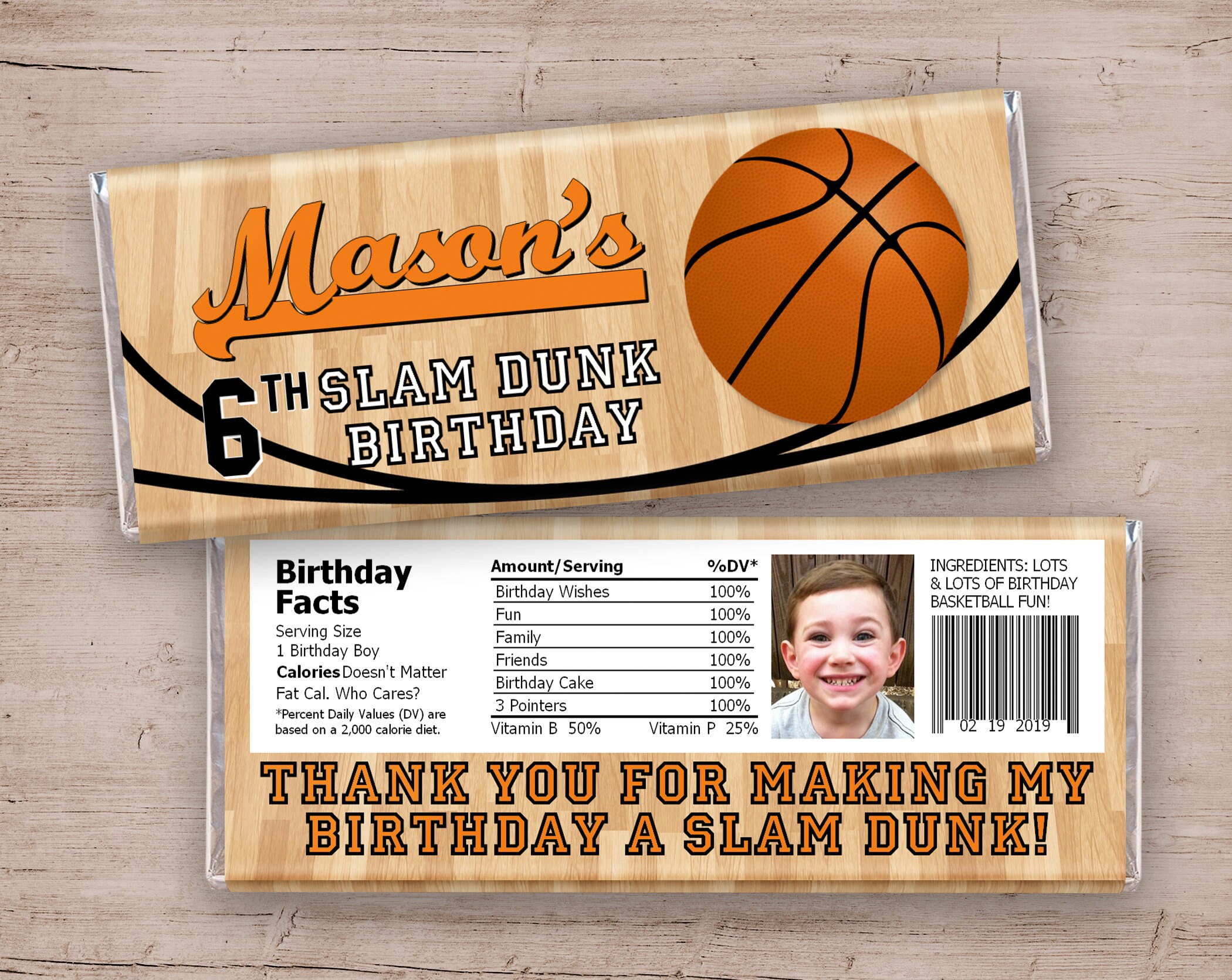Basketball Birthday Party Candy Bar Wrappers Favors Etsy