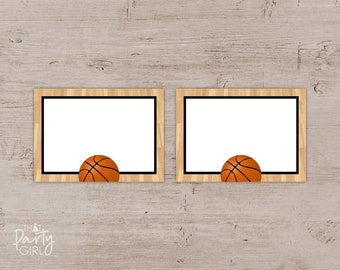 Basketball Party Food Tent Labels Place Cards - Printable DIY - INSTANT DOWNLOAD