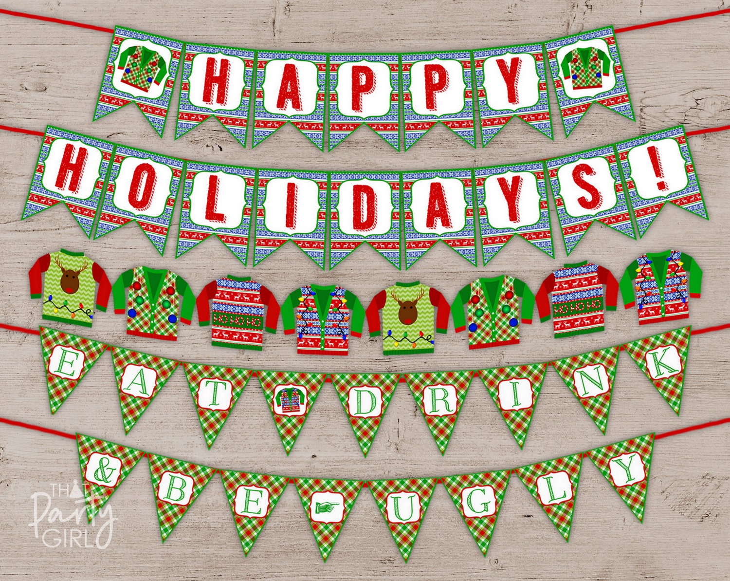 ugly christmas sweater party decorations