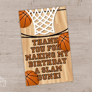 Basketball Birthday Party VIP Pass Style Invitations Printable DIY image 6