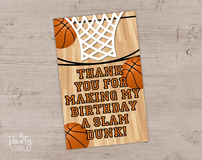 Basketball Birthday Party VIP Pass Style Invitations Printable DIY image 6