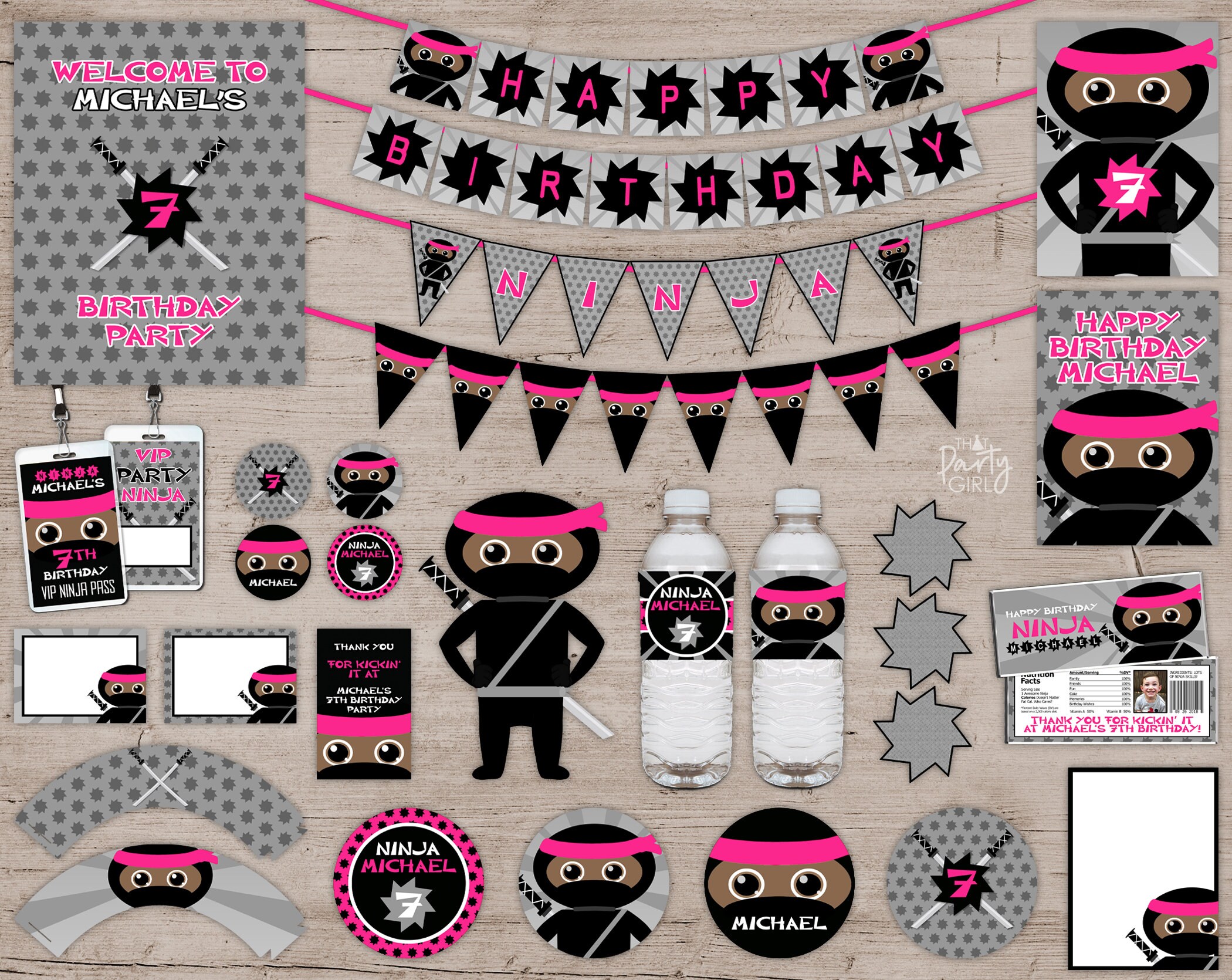 Ninja Party Favors Ninja Birthday Party Ninja Party Decorations