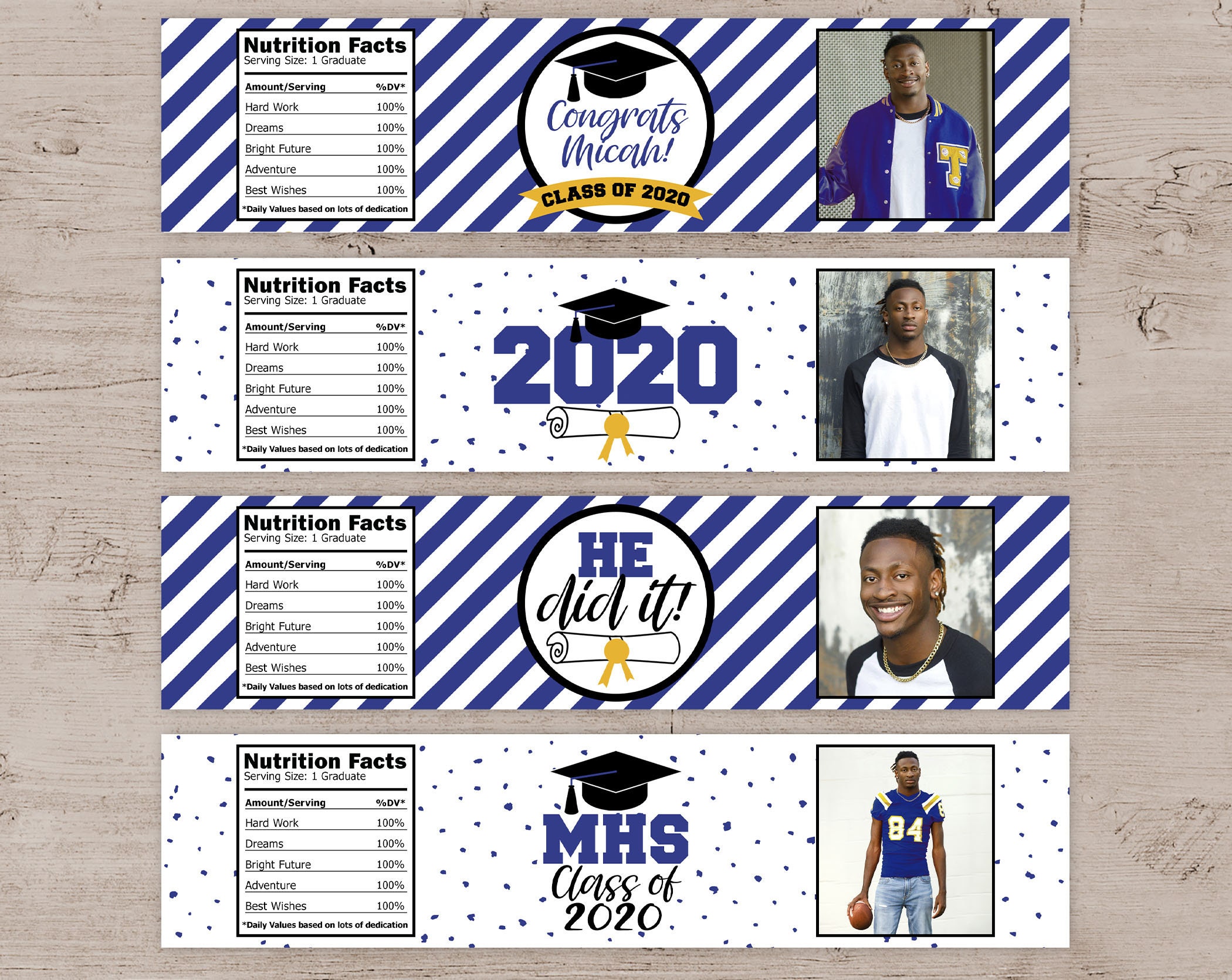 Free printable 2018 graduation water bottle labels