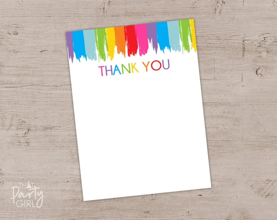 Art Party Thank You Notes, Art Party, Art Birthday Party, Painting Birthday  Party, Painting Party, Painting Party Favors, Art Party Favors