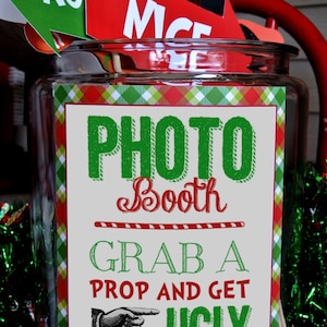 Ugly Sweater Photo Booth, Ugly Sweater Photo Booth Props, Ugly Sweater Party, Ugly Christmas Sweater Party, Ugly Sweater Party Decor, DIY image 2