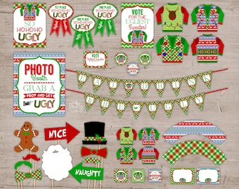 Ugly Sweater Party Package, Ugly Sweater Party, Ugly Sweater Decorations, Ugly Sweater Decor, Ugly Sweater Party Favors, Ugly Sweater Awards