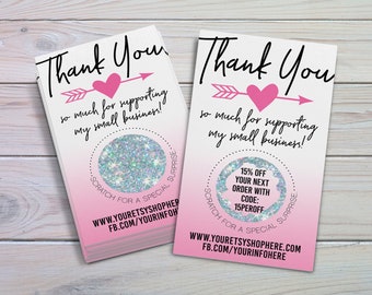Scratch Off Thank You Cards: Small Business Customer Appreciation