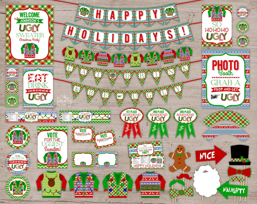 Ugly Sweater Party Package, Ugly Sweater Party, Ugly Sweater ...