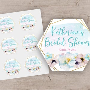 Bridal Shower Stickers, Floral Wedding Thank You Stickers, Favor labels, Sweet 16 Party Favor Labels, Boho Wedding Labels, Flower Stickers