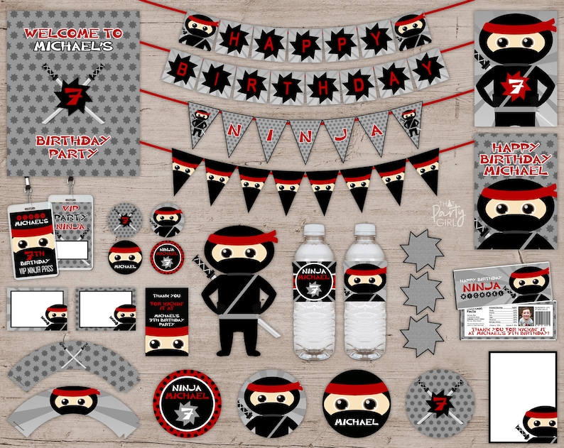 Ninja Party Favors Ninja Birthday Party Ninja Party Etsy