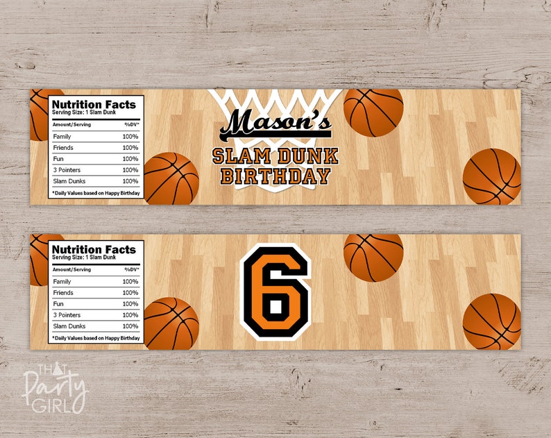 Basketball Birthday Party VIP Pass Style Invitations Printable DIY image 7