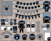 Ninja Birthday Party Decorations: Printable Banner, Signs (PDF)